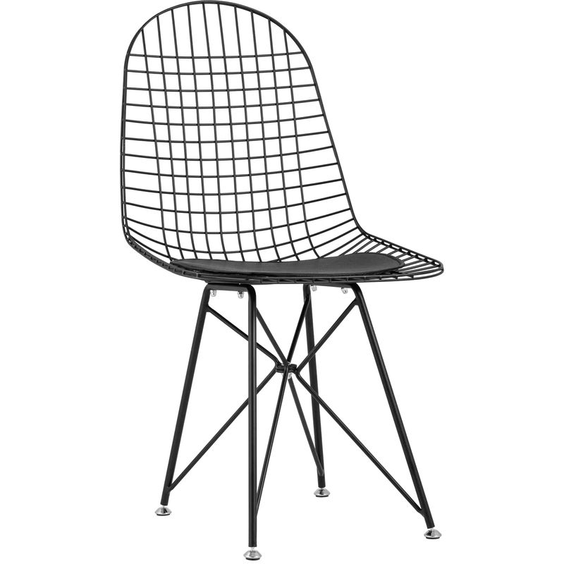 Стул Bertoia S Chair Черный Матовый Металл Черный в Саратове | Loft Concept 