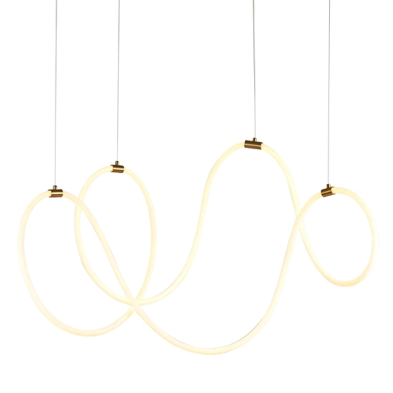Подвесной светильник с плавными светодиодными линиями Luke Lampco Tracer Lamp Медь Белый Черный Подвесной светильник с плавными светодиодными линиями Luke Lampco Tracer Lamp Медь Белый Черный в Саратове | Loft Concept