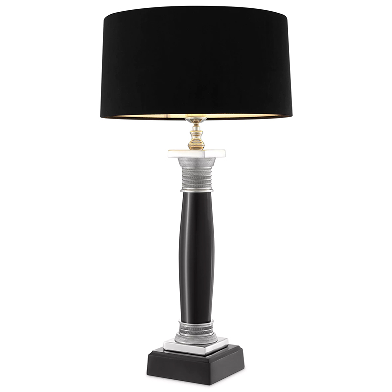 Настольная лампа Eichholtz Table Lamp Napoleon Black Черный Никель в Саратове | Loft Concept 