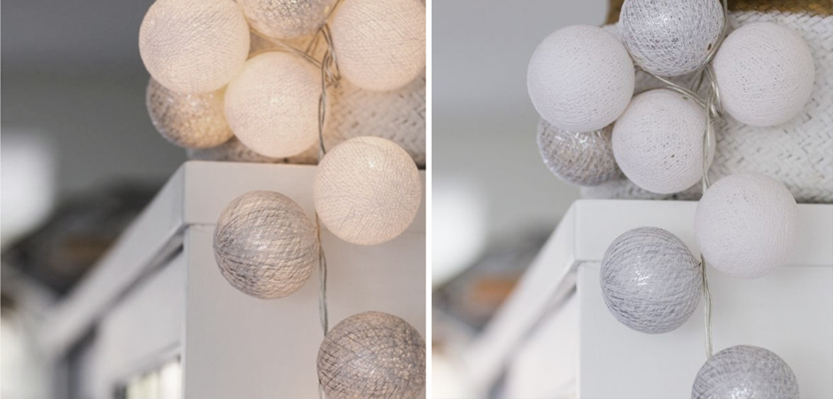 Гирлянда хлопковые фонарики Сotton Ball White-Silver - Loft-Concept в Саратове