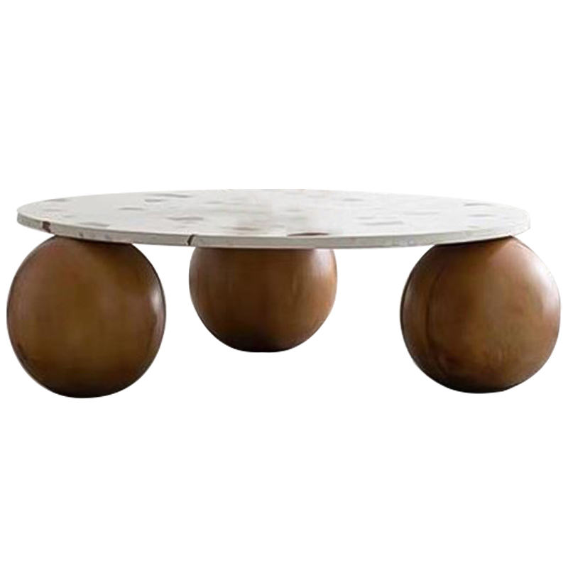 Кофейный стол Oliver Wooden Forms Coffee Table Коричневый Белый Кофейный стол Oliver Wooden Forms Coffee Table Коричневый Белый в Саратове | Loft Concept
