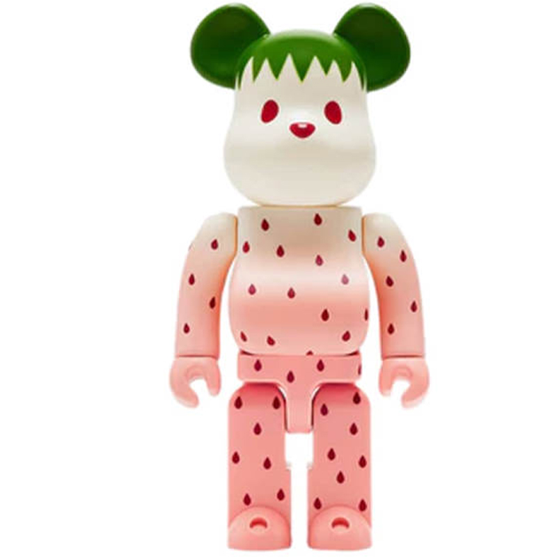 Статуэтка Bearbrick Strawberry Белый Розовый Зеленый в Саратове | Loft Concept 