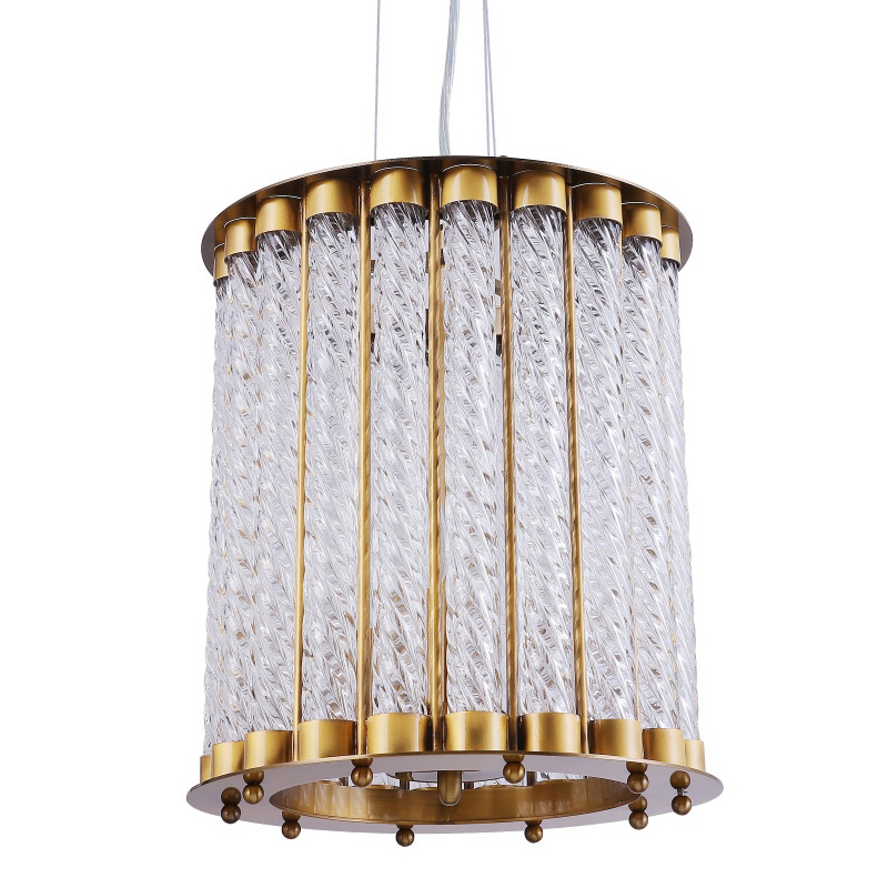 Люстра Lantern Tiziano Chandelier bronze D25 Бронза Прозрачное Стекло в Саратове | Loft Concept 