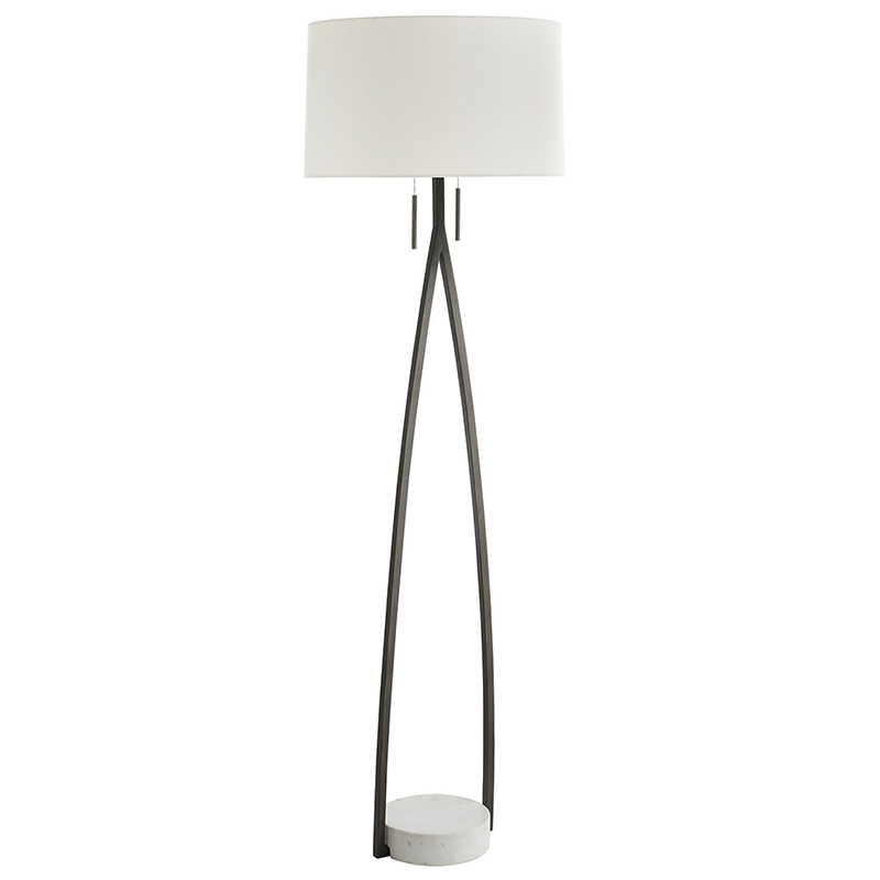 Торшер Arteriors KENNA FLOOR LAMP Черный Белый в Саратове | Loft Concept 