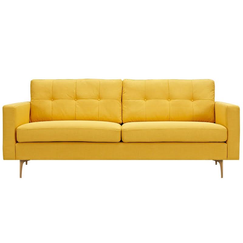 Диван Papaya Yellow Greta Sofa Диван желтая шерсть Желтый в Саратове | Loft Concept 