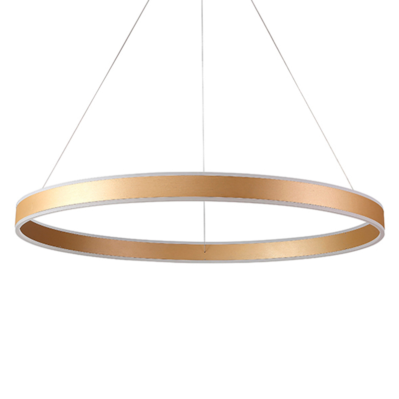Люстра подвесная светодионая кольцевая золотого цвета Ring Horizontal Золотой Белый Люстра подвесная светодионая кольцевая золотого цвета Ring Horizontal Золотой Белый в Саратове | Loft Concept