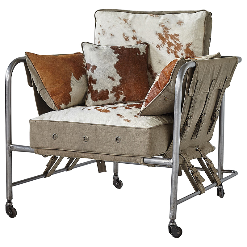 Кресло Dallas Armchair Бежево-серый Бежевый Коричневый Кресло Dallas Armchair Бежево-серый Бежевый Коричневый в Саратове | Loft Concept