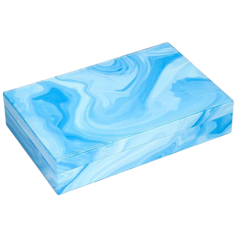 Шкатулка Marble Pattern Box blue Голубой в Саратове | Loft Concept 