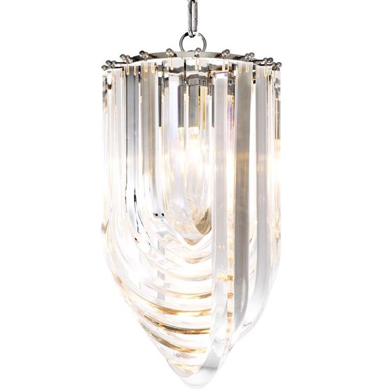 Люстра Chandelier Murano Clear 25 Прозрачный (Transparent) Никель в Саратове | Loft Concept 