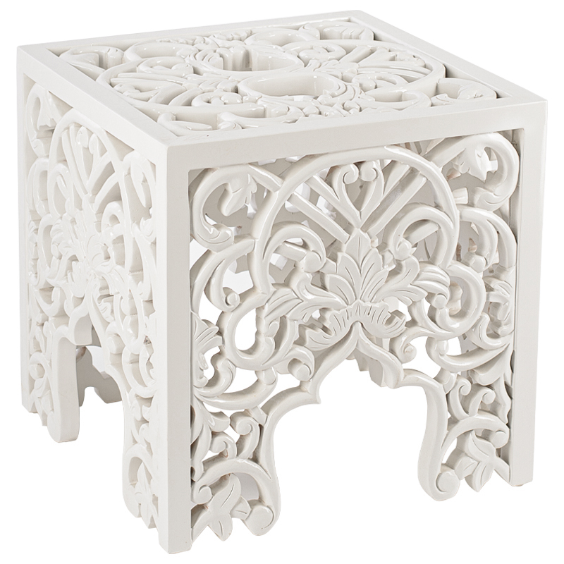 Приставной стол Side Table White lace Белый в Саратове | Loft Concept 