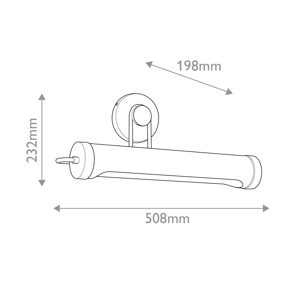 Светильник для картин цвета латунь с длинным цилиндрическим плафоном Alora в Саратове