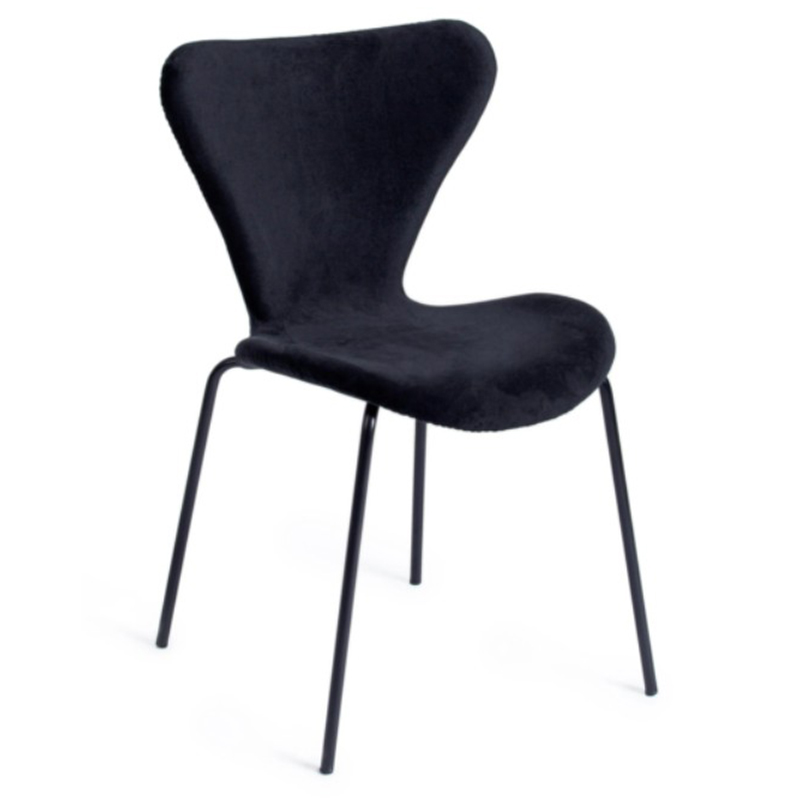 Стул Julissa Black Chair флок Черный Стул Julissa Black Chair флок Черный в Саратове | Loft Concept