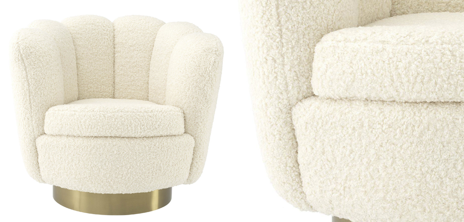 Кресло Eichholtz Swivel Chair Mirage cream Кресло Eichholtz Swivel Chair Mirage cream - Loft-Concept в Саратове