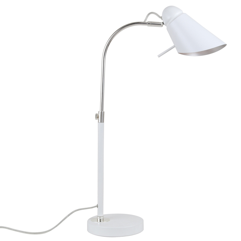 Настольная лампа Silvi Table Lamp Серебряный Белый Настольная лампа Silvi Table Lamp Серебряный Белый в Саратове | Loft Concept