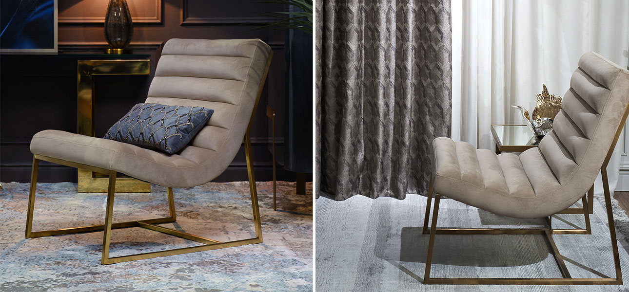 Кресло Great Basin matte gold - фото №2