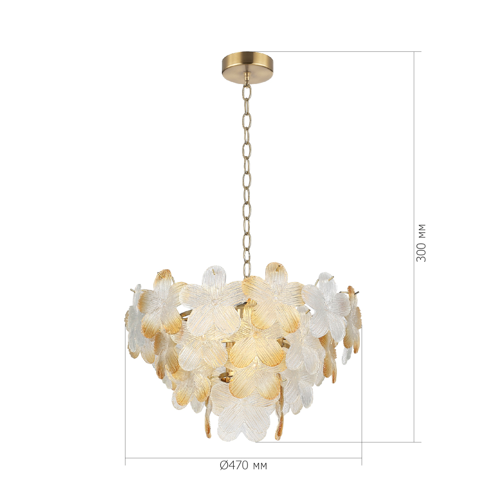 Люстра конусообразная с цветочными мотивами Light Floral Glow в Саратове