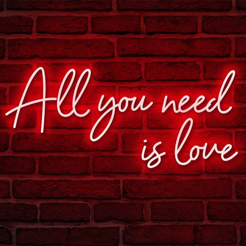 Неоновая настенная лампа All You Need is Love Neon Wall Lamp Красный Прозрачный Красный Неоновая настенная лампа All You Need is Love Neon Wall Lamp Красный Прозрачный Красный в Саратове | Loft Concept