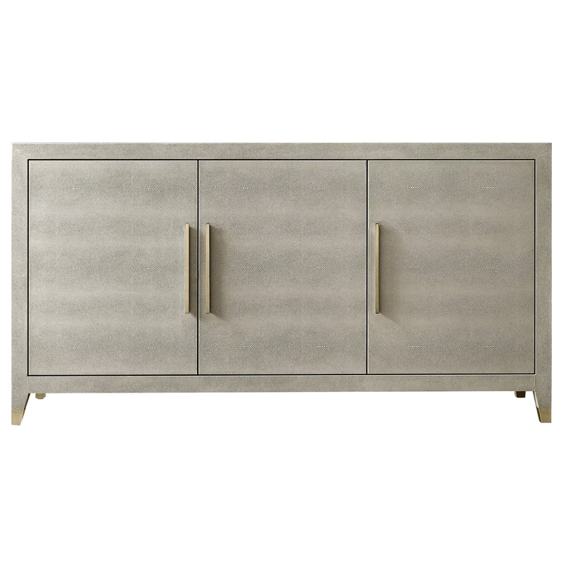 Комод серый скат Charles Stingray Texture chest of drawers Grey Золотой Серый в Саратове | Loft Concept 