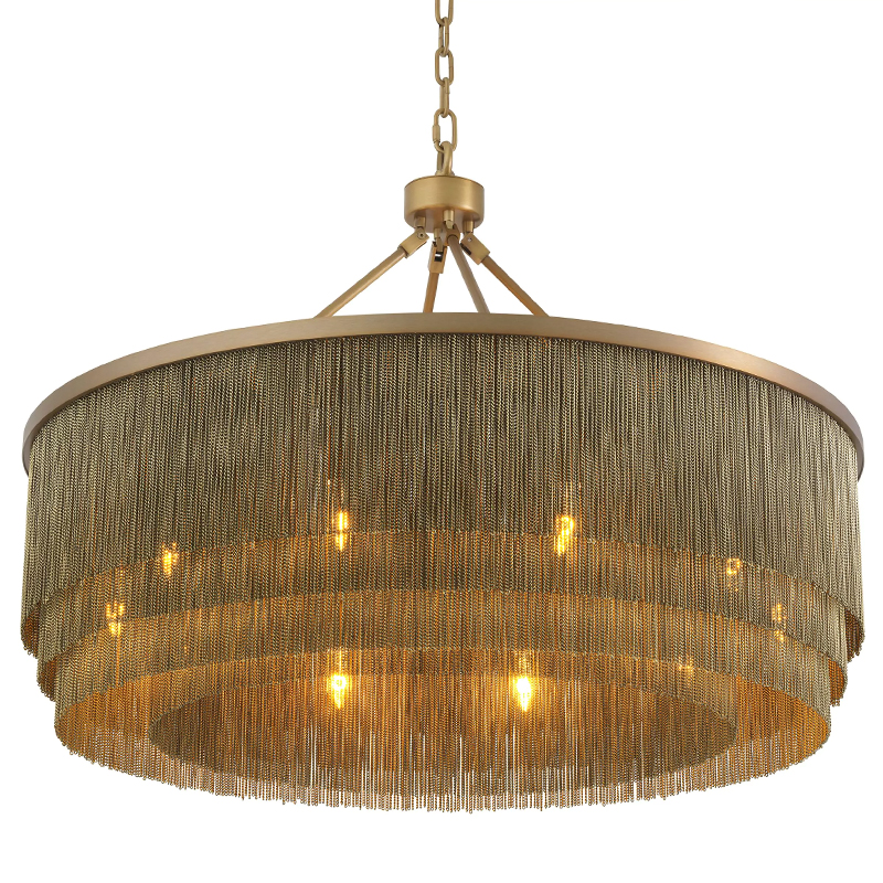 Люстра Eichholtz Chandelier Tissot L Brass Латунь в Саратове | Loft Concept 