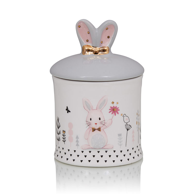 Ваза Kids Vase Bunny II Розовый пастельный Серый в Саратове | Loft Concept 