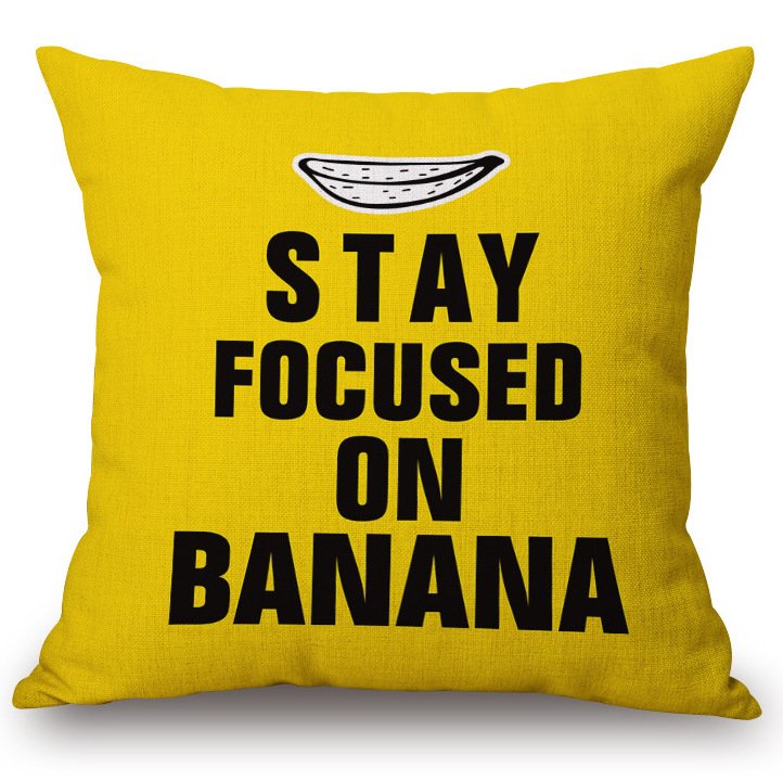 Декоративная подушка Stay Focused on Banana Желтый в Саратове | Loft Concept 