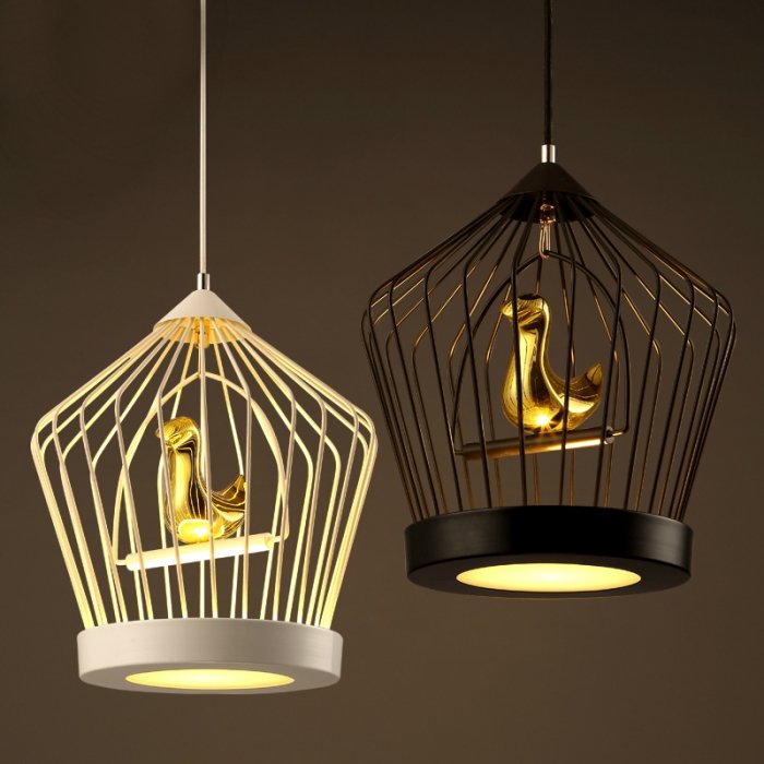 Подвесной светильник Cage Golden Bird  в Саратове | Loft Concept 