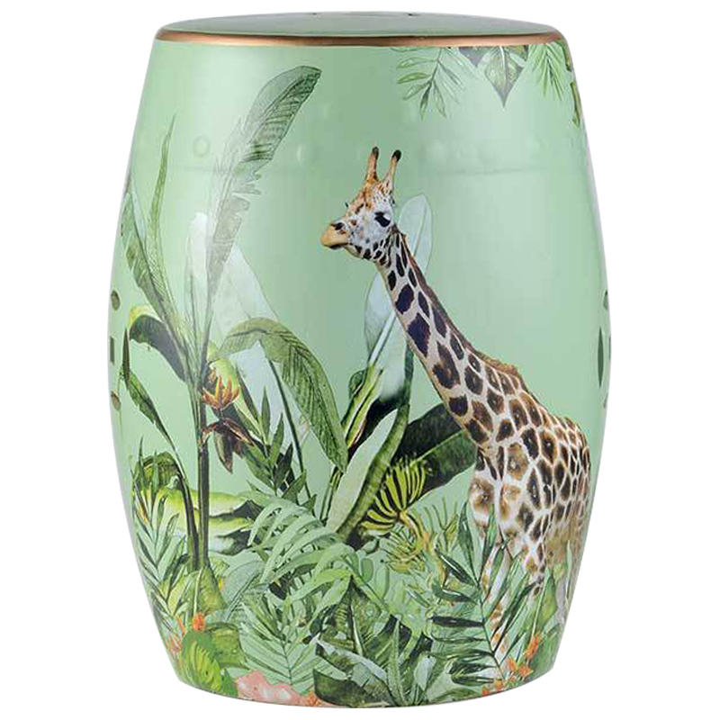 Керамический табурет Giraffe Tropical Animal Ceramic Stool Green Прозрачный зеленый Коричневый Зеленый Керамический табурет Giraffe Tropical Animal Ceramic Stool Green Прозрачный зеленый Коричневый Зеленый в Саратове | Loft Concept