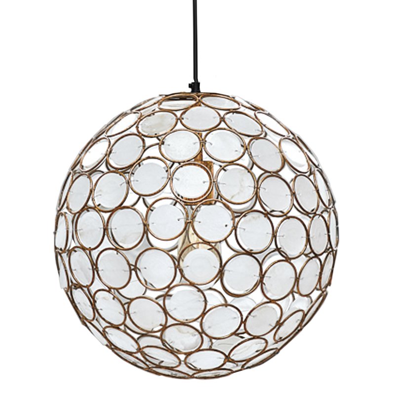 Seashell Ball pendant lamp  Белый Позолоченная ржавчина в Саратове | Loft Concept 