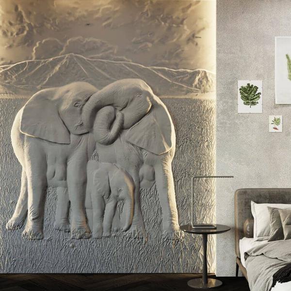 Барельеф ELEPHANTS  в Саратове | Loft Concept 