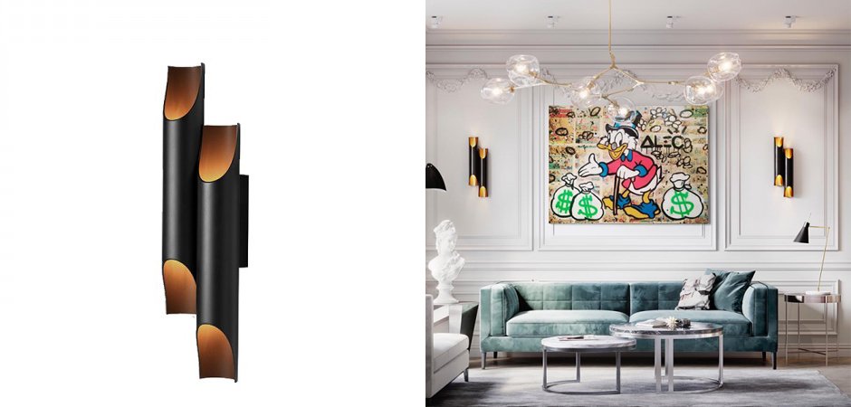 Бра Galliano Double by DELIGHTFULL Black Бра Galliano Double by DELIGHTFULL Black - Loft-Concept в Саратове