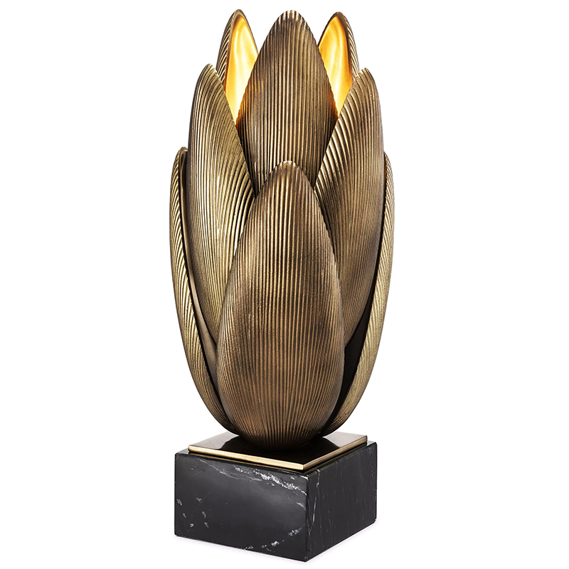 Настольная лампа Eichholtz Table Lamp Blossom Латунь Винтажная латунь Черный Мрамор Nero Настольная лампа Eichholtz Table Lamp Blossom Латунь Винтажная латунь Черный Мрамор Nero в Саратове | Loft Concept