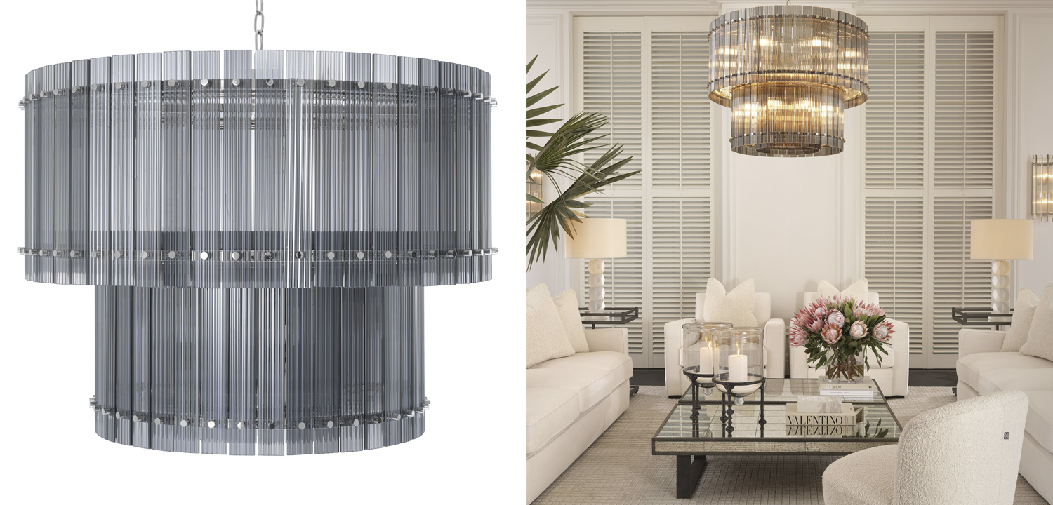 Люстра Eichholtz Chandelier Ruby L smoke - фото