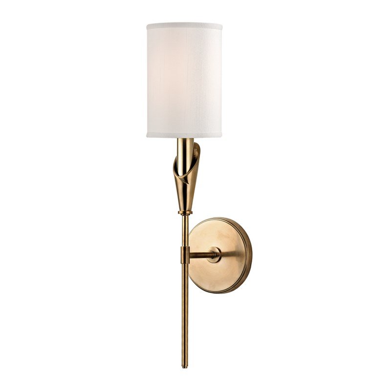 Настенный светильник Wall Sconce TATE 1311-AGB Латунь Белый в Саратове | Loft Concept 