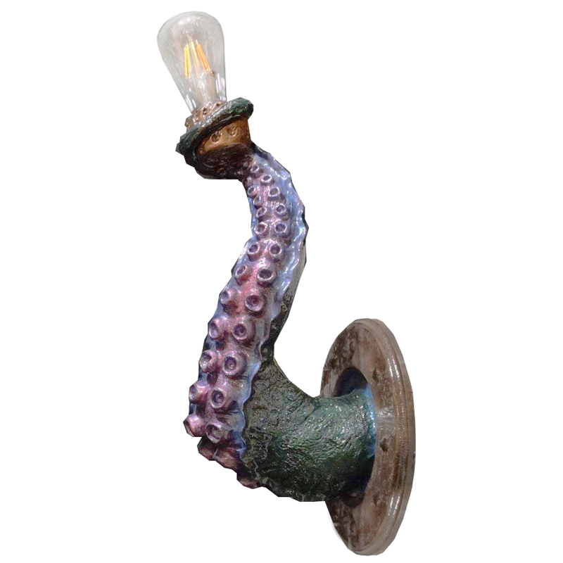 Бра Лиловый Осьминог Wall Lamp Lilac Octopus Лиловый Зеленый Коричневый винтаж в Саратове | Loft Concept 