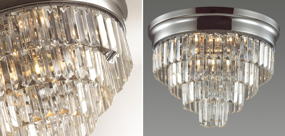 Хрустальная потолочная люстра Crystal Fountain Maxi Хром Хрустальная потолочная люстра Crystal Fountain Maxi Хром - Loft-Concept в Саратове