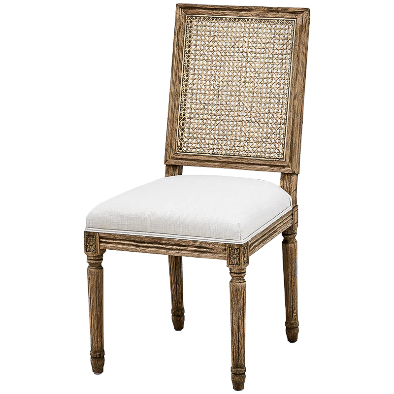 Стул French Provence Rattan Beige Stool Коричневый Бежевый в Саратове | Loft Concept 