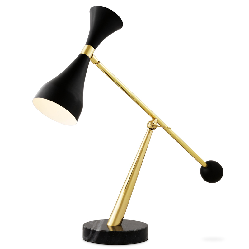 Настольная лампа Eichholtz Desk Lamp Cordero Черный Латунь Черный Мрамор Nero Настольная лампа Eichholtz Desk Lamp Cordero Черный Латунь Черный Мрамор Nero в Саратове | Loft Concept