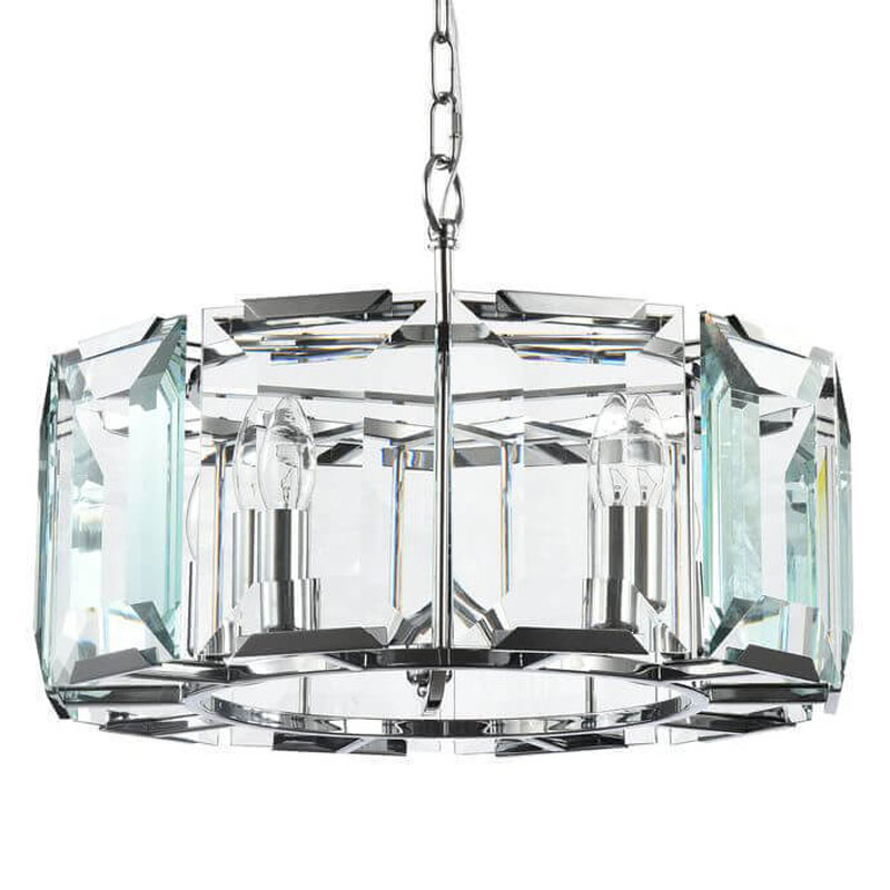 Люстра Lari Harlow Crystal Round Chandelier chrome 5 Хром в Саратове | Loft Concept 