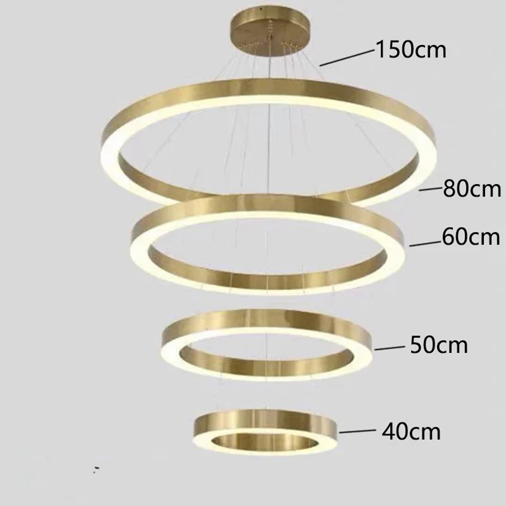 Люстра Light Ring Vertical Латунь в Саратове