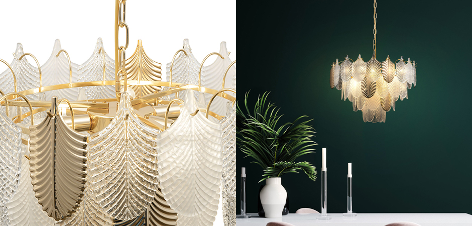 Люстра Feyar Gold Enlarged c Рельефным Стеклом Люстра Feyar Gold Enlarged c Рельефным Стеклом - Loft-Concept в Саратове