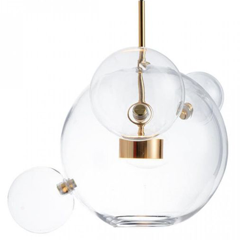 Подвесной Светильник Giopato & Coombes Bollr Pendant 4 BUBBLE LAMP золото Белый Золотой Прозрачное Стекло в Саратове | Loft Concept 