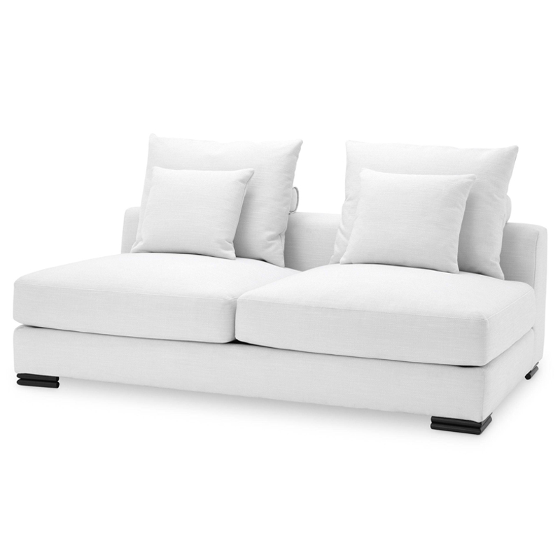 Диван Eichholtz Sofa Clifford 2-Seater white Белый Черный в Саратове | Loft Concept 