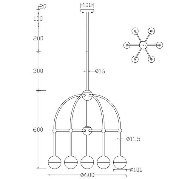 Люстра Heidy Bronze Chandelier 7 в Саратове