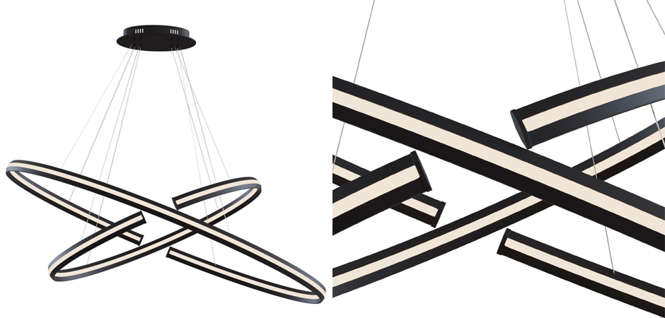 Люстра Half Ring Black & White Pendant M Люстра Half Ring Black & White Pendant M - Loft-Concept в Саратове