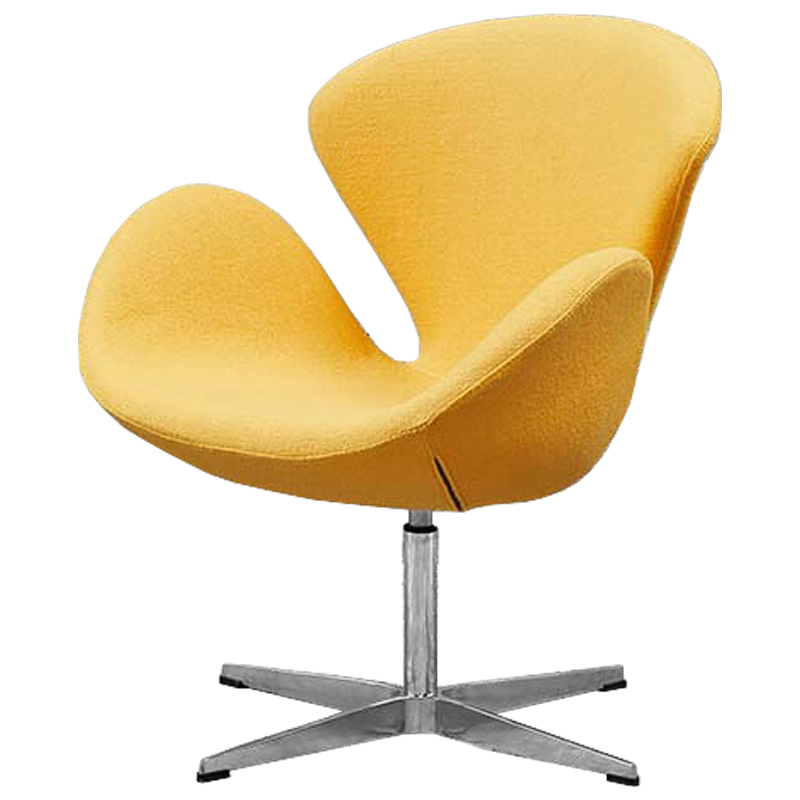 Кресло Swan Chair Yellow Желтый Хром в Саратове | Loft Concept 