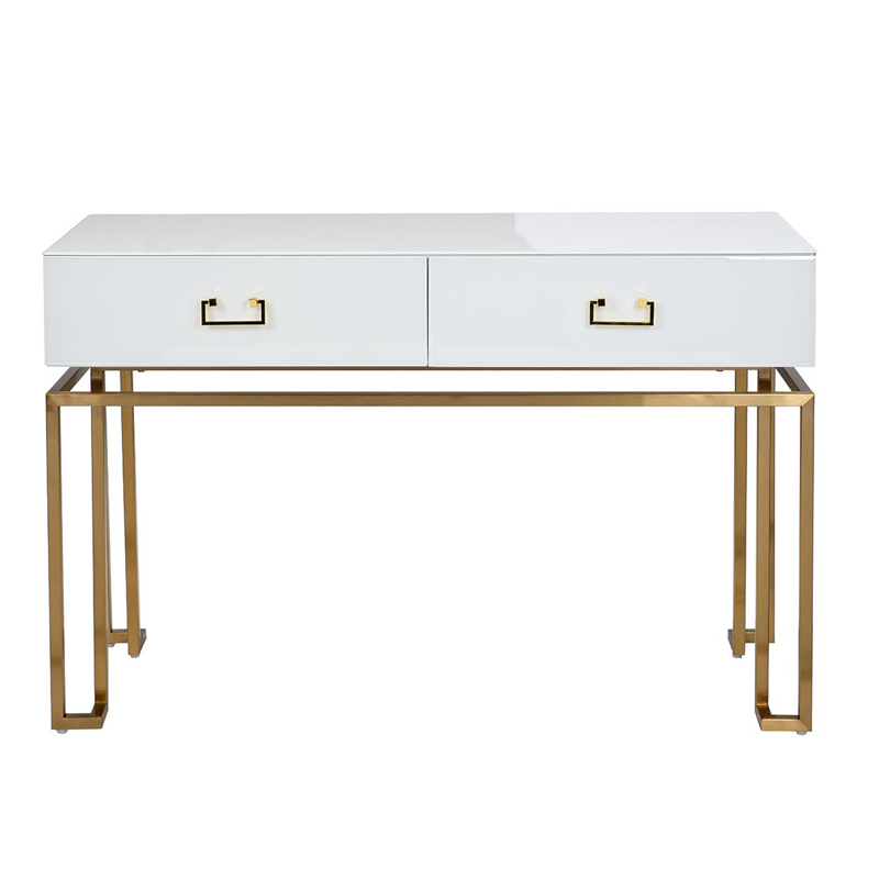 Консоль Magnum Console White Белый матовое золото Консоль Magnum Console White Белый матовое золото в Саратове | Loft Concept