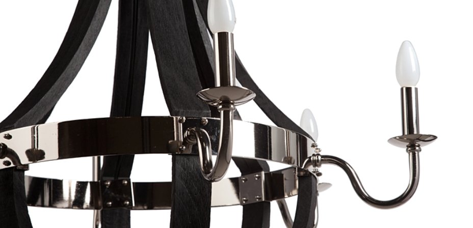 Люстра RH Wine Barrel chandelier Polished nickel Люстра RH Wine Barrel chandelier Polished nickel - Loft-Concept в Саратове