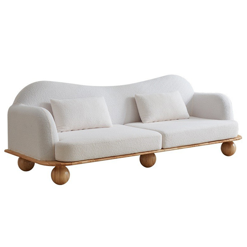 Диван Gould Wooden Forms Sofa Коричневый Белый в Саратове | Loft Concept 