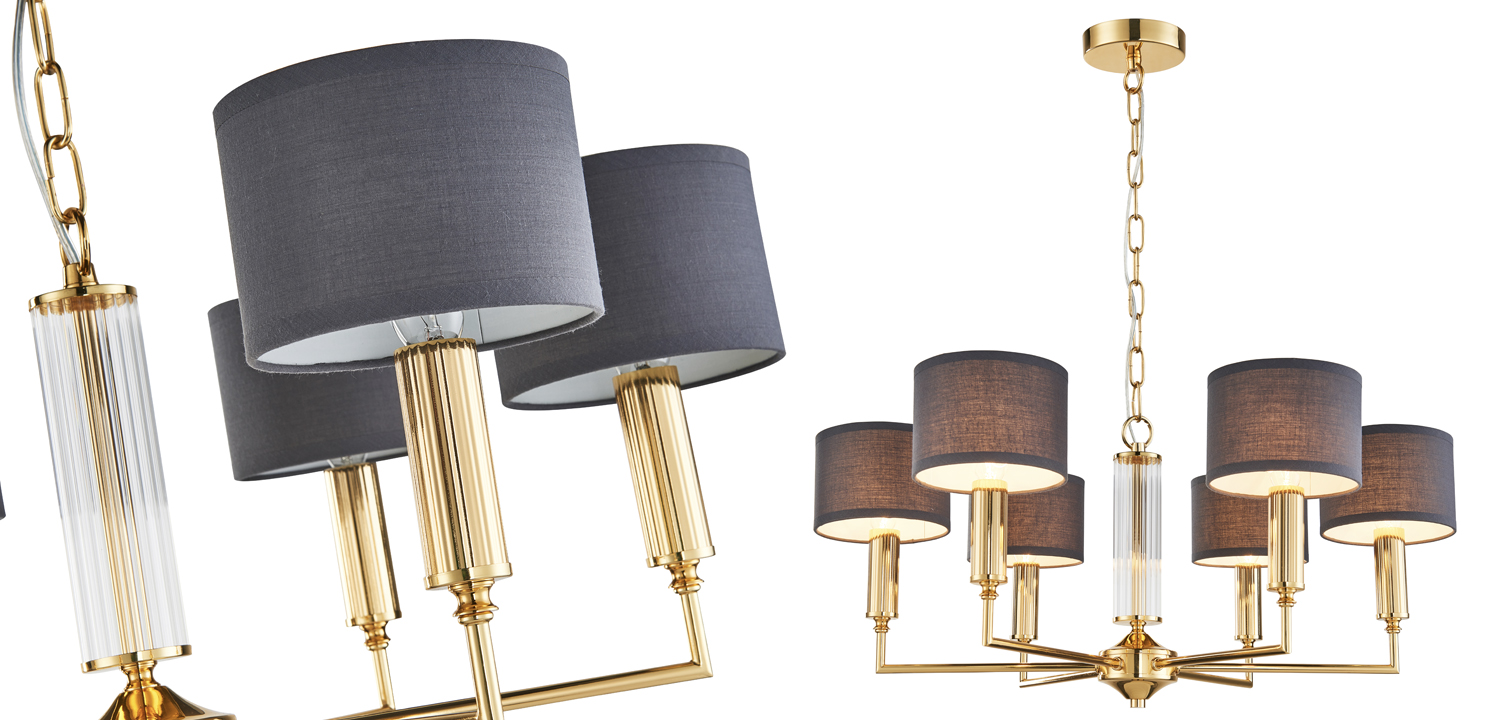 Люстра Laurent Chandelier grey 66 - фото