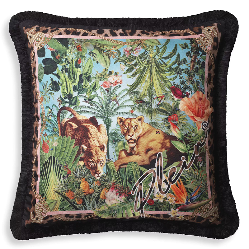 Подушка Philipp Plein Cushion Silk Exotic 50 x 50 Мульти в Саратове | Loft Concept 